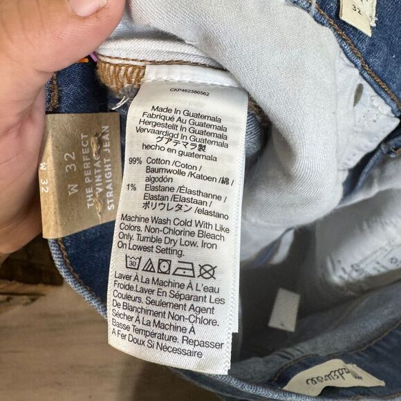 Madewell "The Perfect Vintage" Straight Jean Dark Wash Size 32 NWT - Picture 10 of 12